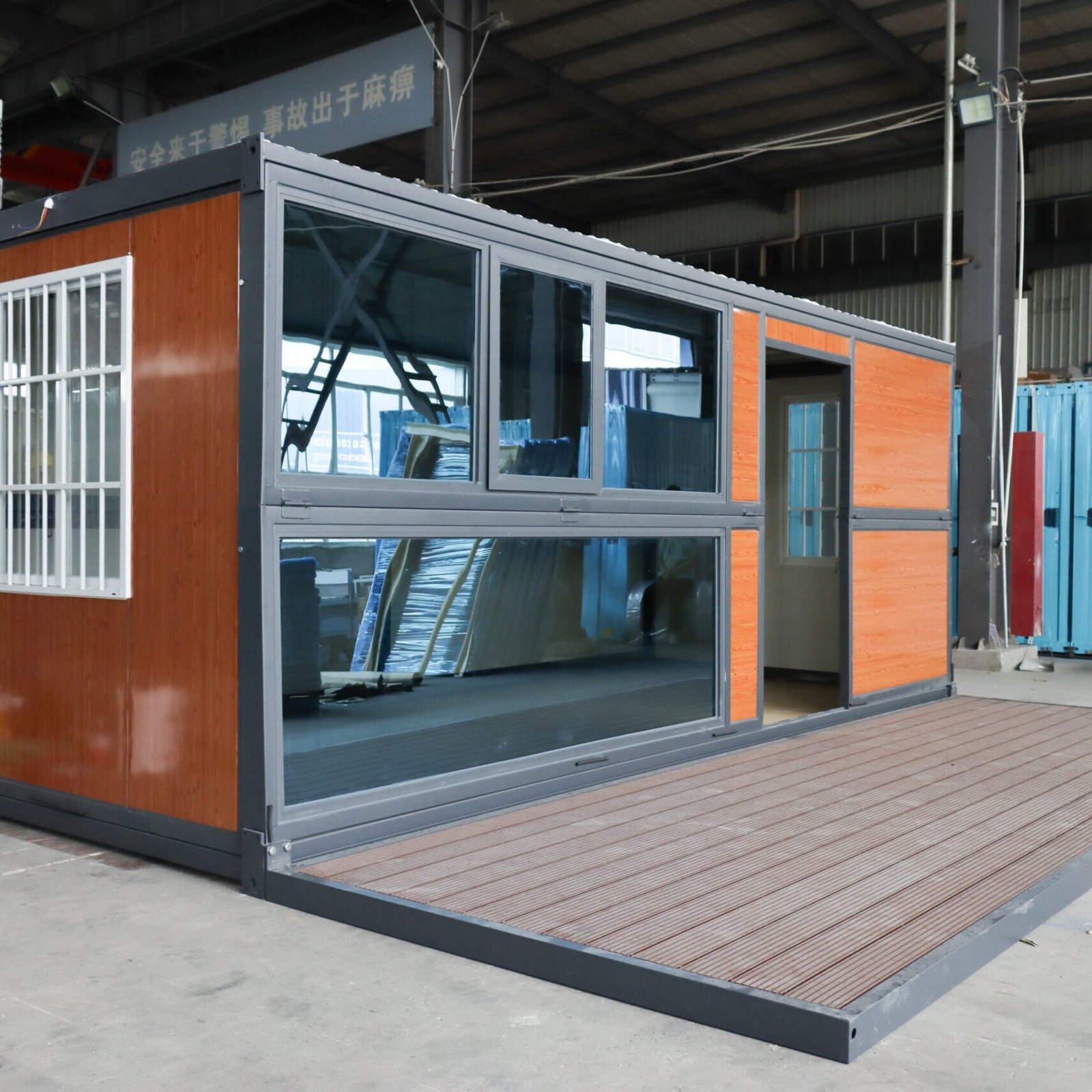 Folding container house display